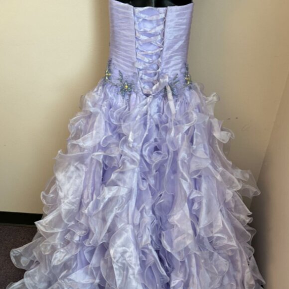 Aspeed Design Lavender Strapless Corset Top Quinceanera Dress - Size XS - Picture 4 of 5